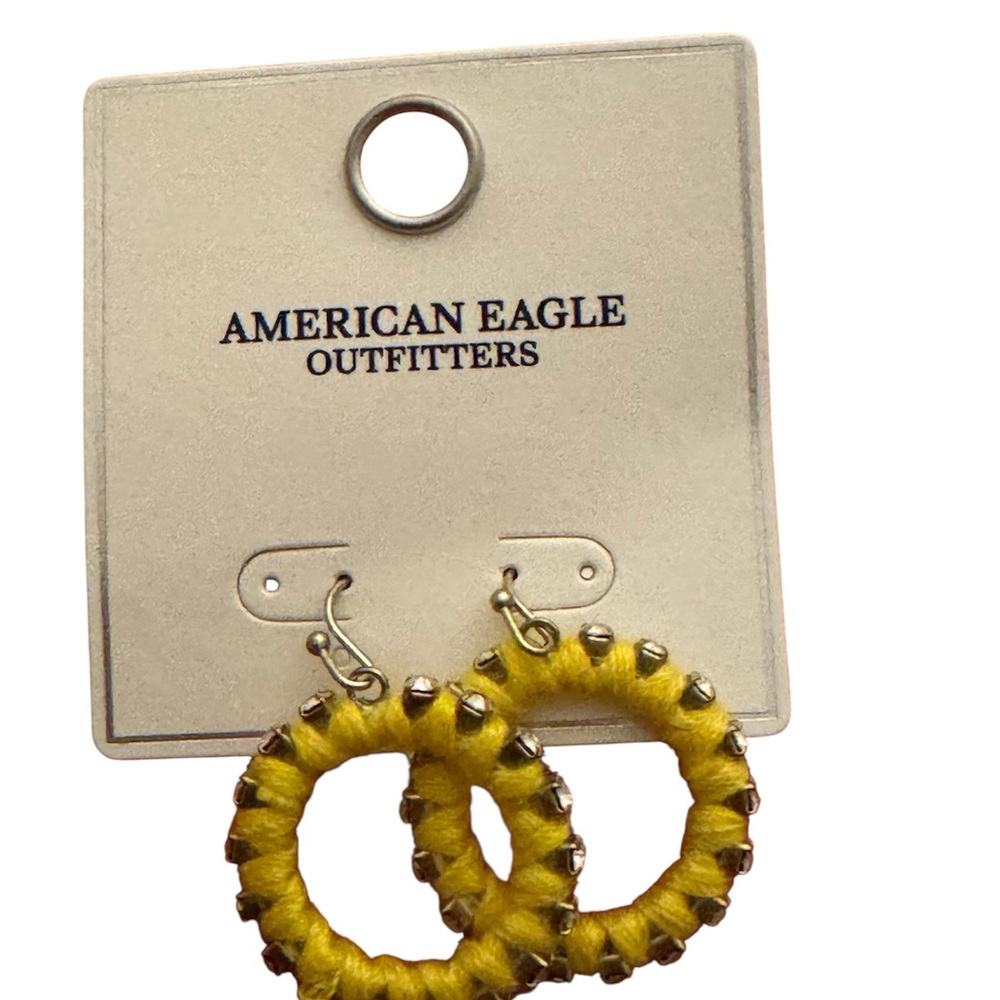 American Eagle Outfitters Yellow Gear-Shaped Earrings